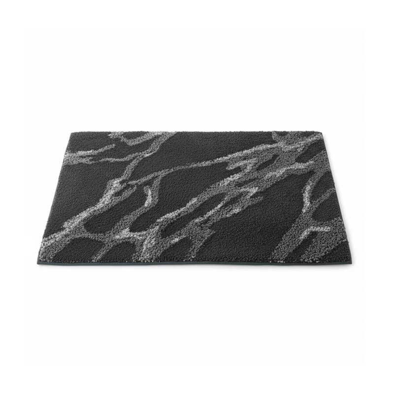 Microfibre Non-Slip Bath Mat, Black
