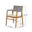 Ensemble repas d'extérieur 7 pièces d'extérieur en bois d'acacia avec coussins confortables-45838124