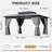 14 Ft. W X 12 Ft. D Aluminum Patio Gazebo