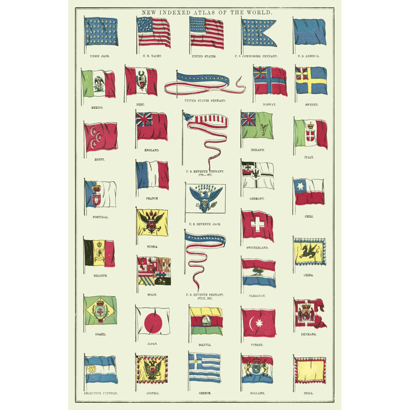 Drapeaux de tous les pays I, H 18 po x l 12 po
