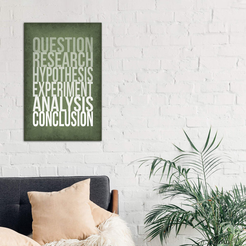 The Scientific Method Steps - Wrapped Canvas Print, 66.04 cm H x 45.72 cm W x 1.91 cm D