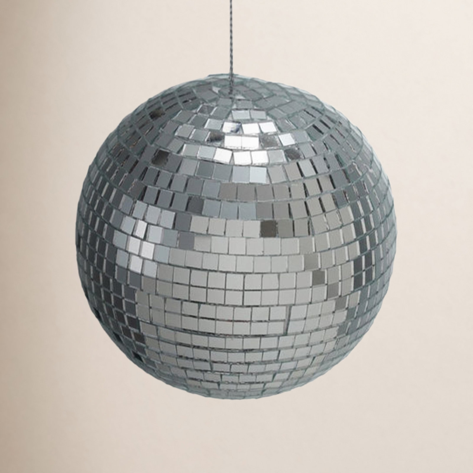 Small Foam And Mirrored Glass Mosaic Ball Ornament, 3.13" H x 3.13" W x 3.13" D