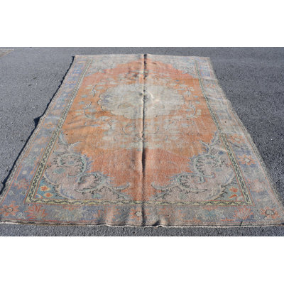 Large Beige Turkish Handmade Rug For Living Room Salon and Outdoor Use With Vintage Home Decor Design