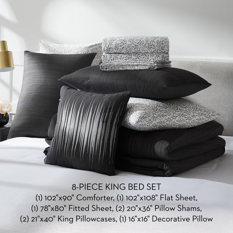 Nine West Lena Bed in a Bag Comforter Set, King