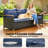 Outdoor Wicker Sofa, 3 Person Weather Resistant Patio Couch Sofa, Effect Decor Armrest For Courtyard Lawn Exterior Comfort Rest Furniture-307762298
