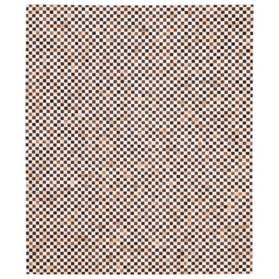 Cowhide Patchwork Brown, Cream Rug 8'1" x 10'0"