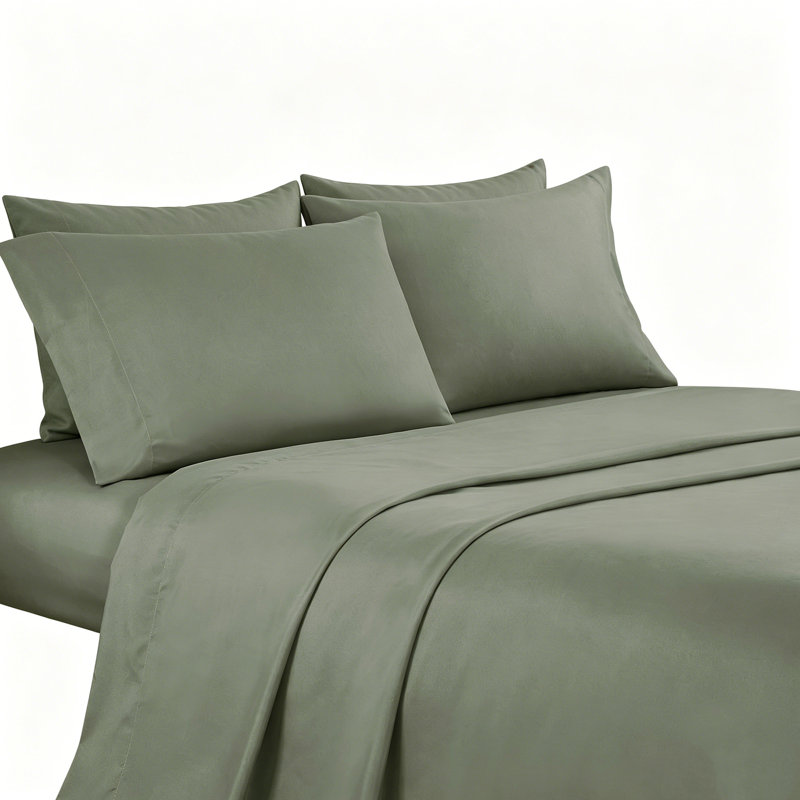 Esca 4-6 Piece Cooling Fiber Sheet Set, Twin, Dark Gray