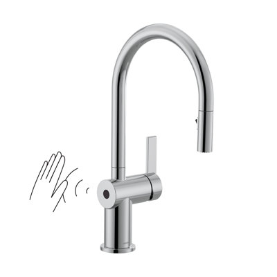 Robinet de cuisine à poignée simple Moen Cia MotionSense Wave avec technologie Power Clean