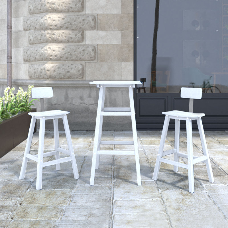 Tabouret de bar 28,74 po Pelemon, Blanc