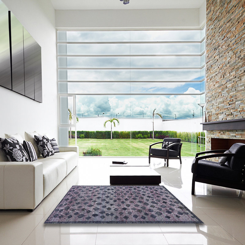 Tapis abstrait moderne 4353, Carré 3 pi