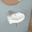 Lavabo de salle de bain mural ovale en céramique blanc avec trop-plein 16,5 "L x 11" L 16,5 "