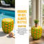 Tabouret de jardin 14 po en résine d'ananas, table d'appoint et support pour plantes - Décoration tropicale surdimensionnée pour patio, balcon et maison