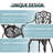 3 Piece Bistro Set Outdoor Cast Aluminum Bistro Table and Chairs Set of 2 for Garden