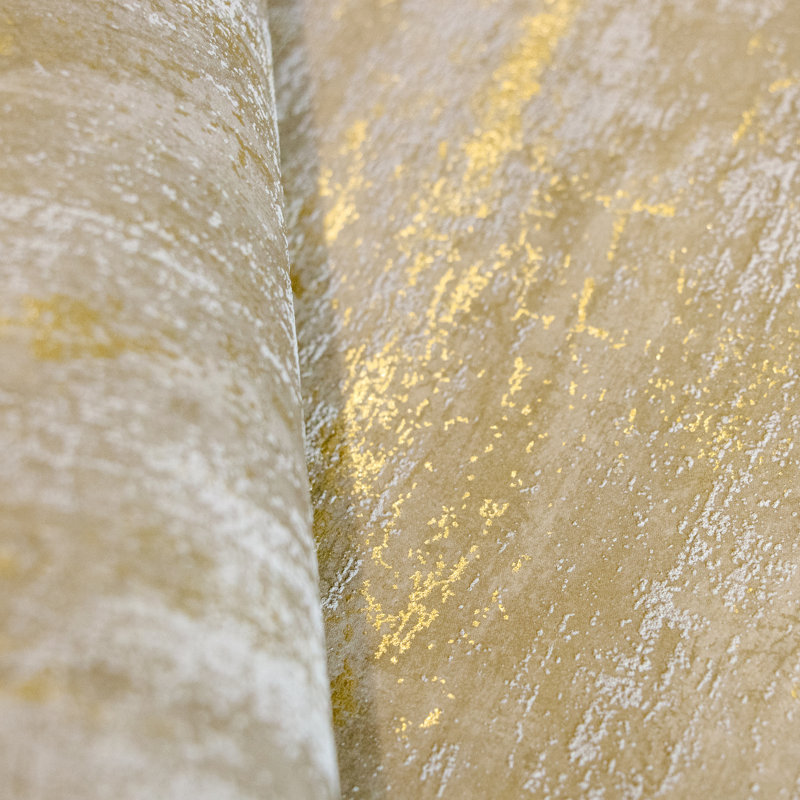 Urban Classics Collection Brera Metallic Abstract Distress Wallpaper Roll, Gold