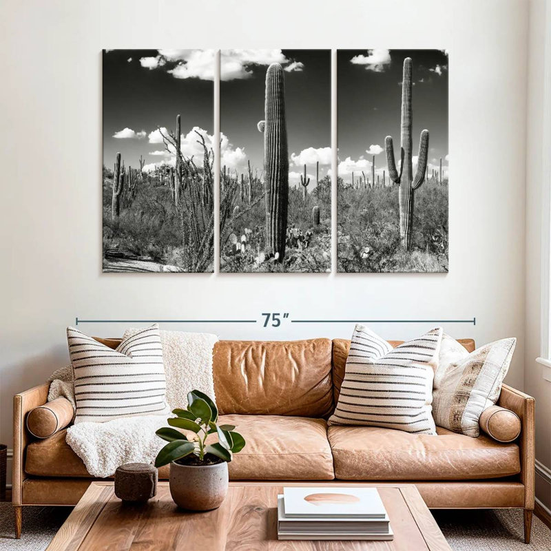 Alvord Black Arizona - Saguaro Cactus, 42" H x 65" W