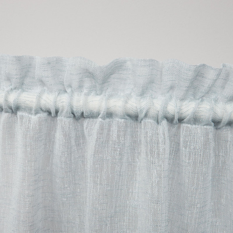 Sheer Curtain Panel Pair, Blue, 26" W x 36" L