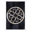 Tapis en cuir de vache noir à motif géométrique_3 x 5 pi-1020125209