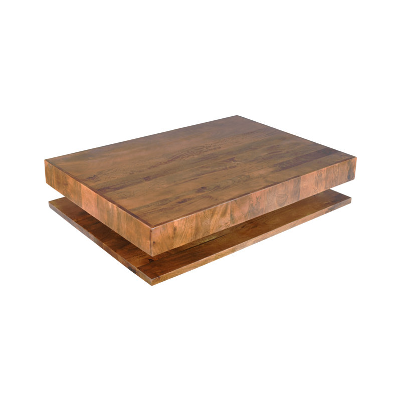 Modern Low Profile Solid Wood Coffee Table