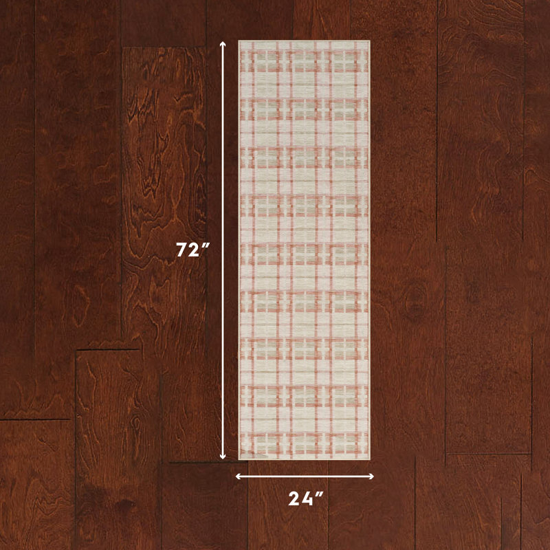 Tapis d'intérieur / extérieur Laura Ashley Doreen, Rose / multicolore, 2 pi x 6 pi