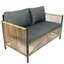 Canapé modulaire d'extérieur avec coussins Aashir