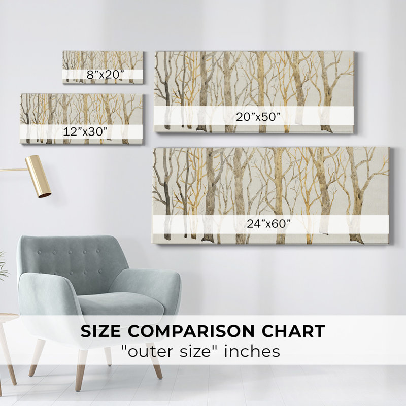 " Bare Trees I ", 12" H x 30" W x 1.5" D