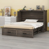 Murphy Cabinet Bed With Charging Station And Large Storage Drawer For Guest-Room