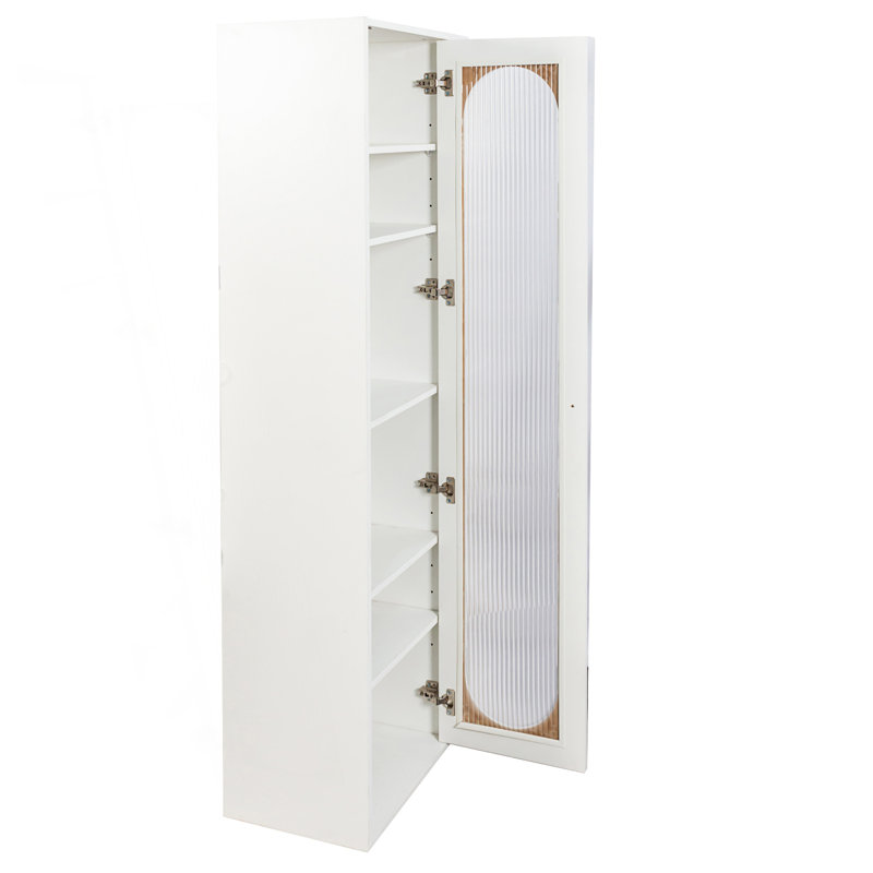 Tall Display Cabinet With 6 Shelves And 1 Glass Door