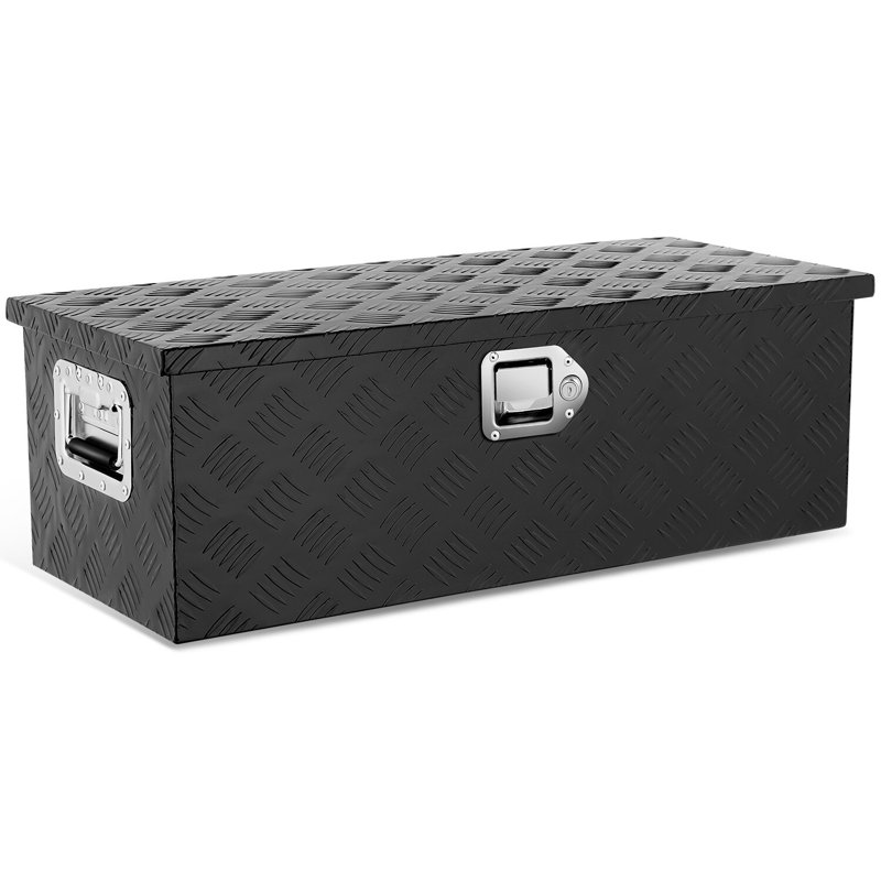 Remorque 30 po en aluminium pour camionnette avec poignée latérale et clés, Noir, noir, noir, noir