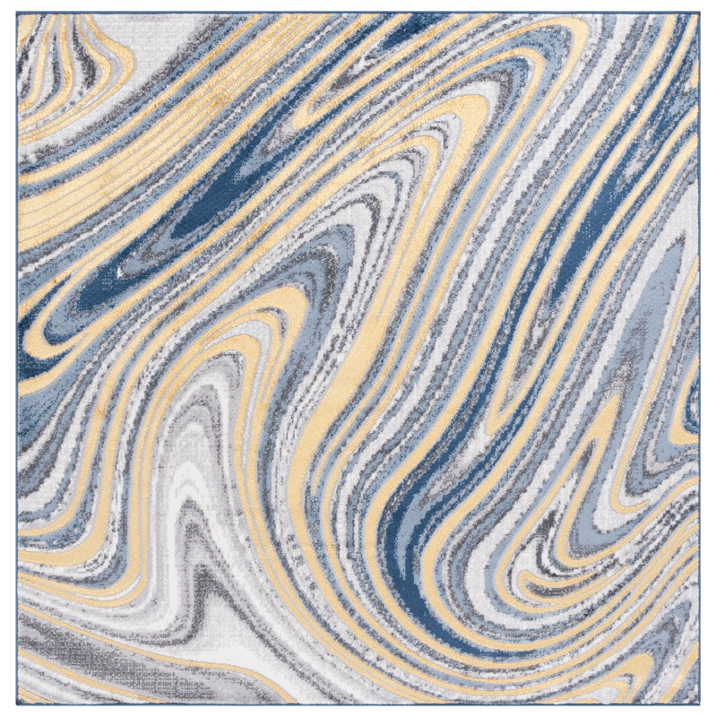 Lummie Performance Performance Abstract Rug, Square 6'7"