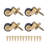Brass Furniture Casters Set, 360° Swivel Wheels