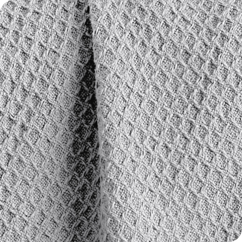 Couverture en coton gaufré, Lit simple, Light Gray