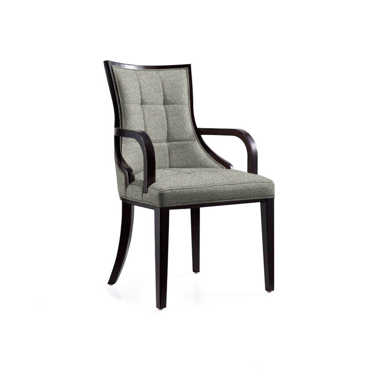 Upholstered Solid Wood Arm chair