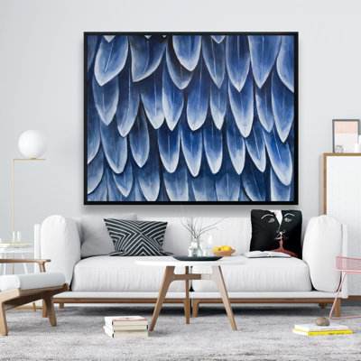 Plumage bleu, reproduction sur toile