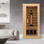 Belfry Bathroom Pondella 1 - Person Bluetooth Compatible FAR Infrared Sauna with Remote Control in Hemlock