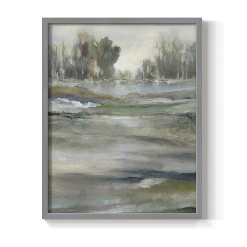 Lake Solitude Framed Print - Solid Wood, Gray, 11" H x 9" W