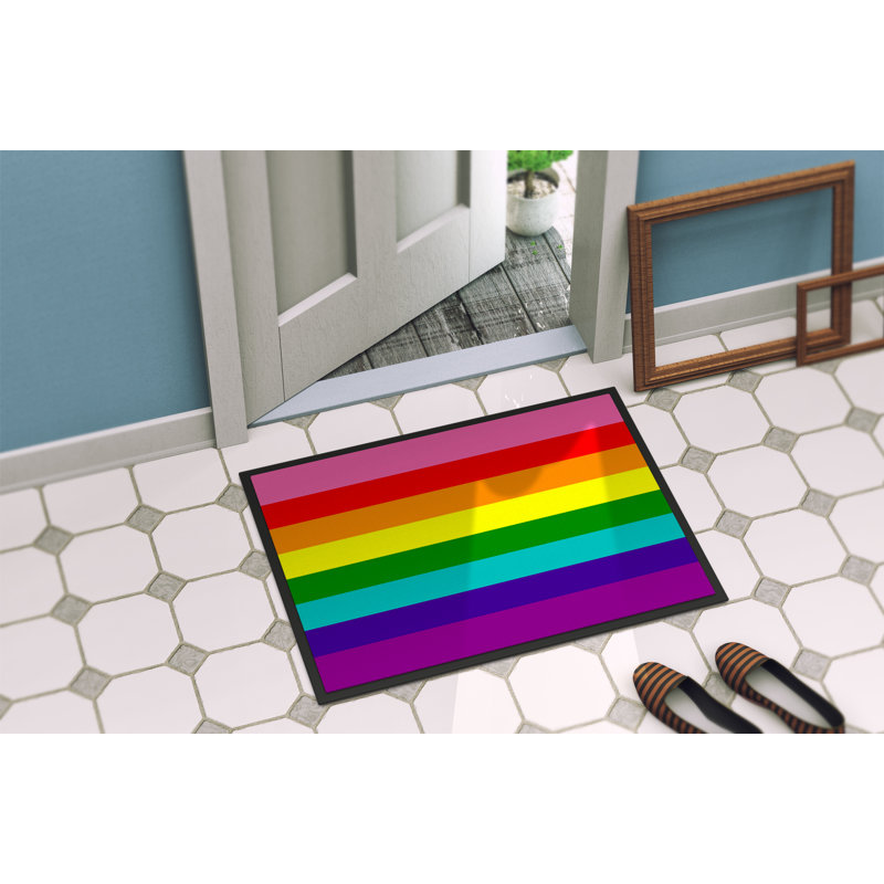 Tapis de porte USA Gay Pride, l 24 po x L 36 po, Fierté gay avant