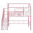 Twin Size Metal Loft Bed With Roof Design And A Storage Box-1940758601