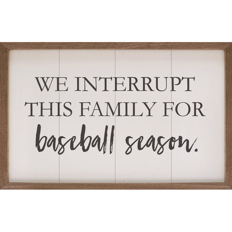 Baseball Season - blanc, H 10 po x l 16 po