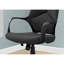Chaise de bureau, hauteur réglable, pivotante, ergonomique, accoudoirs, bureau d'ordinateur, travail, tissu noir, métal noir, contemporain, moderne
