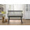 Banc à dossier en bois décontracté avec accoudoirs Casual Farmhouse
