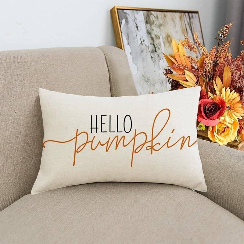 Housses de coussins d'automne, coussins décoratifs de citrouilles décoratives d'automne, housse de coussin lombaire d'extérieur de l'Action de grâce Farmhosue, décor d'automne pour canapé-lit blanc