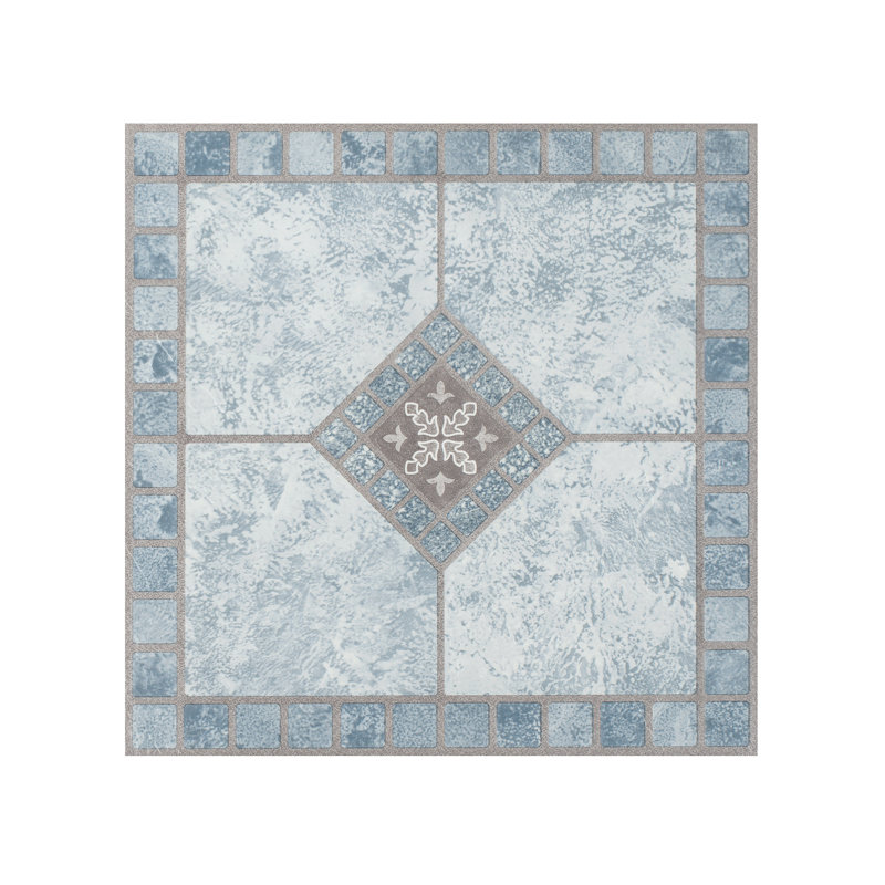 Carreau de vinyle 12 po x 12 po - diamant bleu Portfolio, Diamant bleu