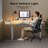 63" Height Adjustable L-Shaped Desk With Power Outlets & 3 Drawers, Standing Desk For Home Office-687522761