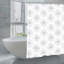 Rideau de bain diaphane gris clair clair, élégant décor de salle de bain semi-transparent - 72 po x 72 po