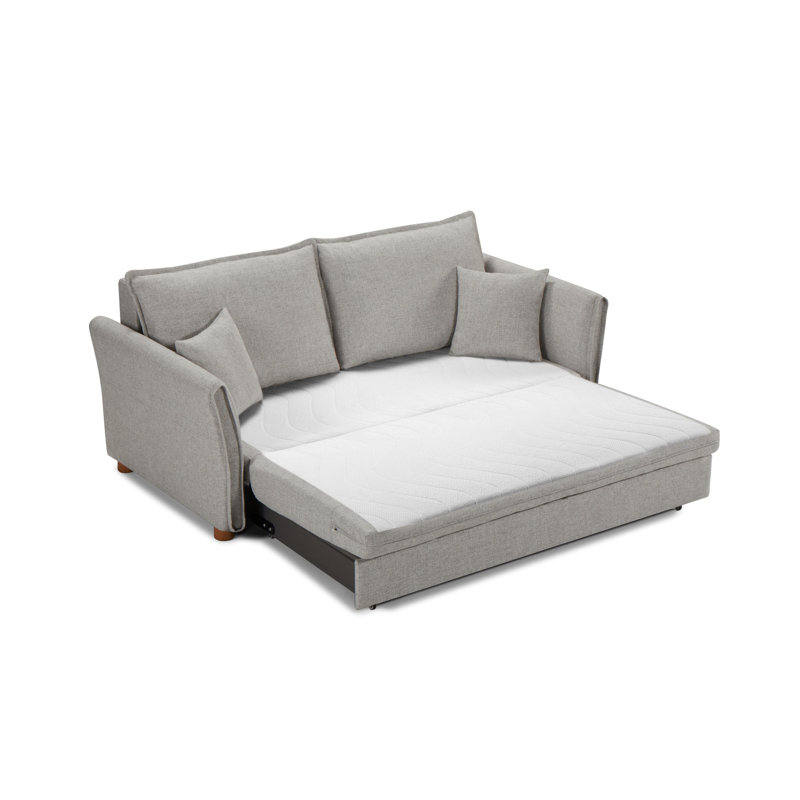 Gray Chenille Sleeper With Robust Inner Storage And Cushions Sectional Practical Grace