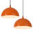 2- light 11.8inches Modern Orange Dome Single Pendant Light For Kitchen,Restaurant Room Aisle-214436363