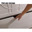 Grand lit avec compartiment de rangement, matelas pliant et plaque de charge, armoire convertible grise, gris, espace