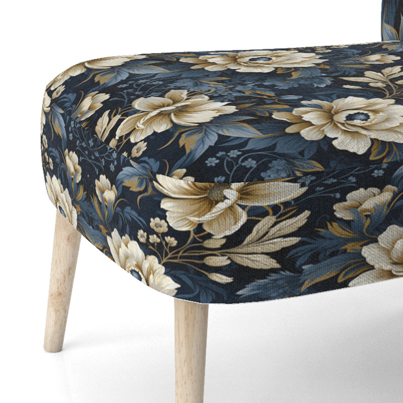 Fauteuil d'appoint rembourré Blue Peony