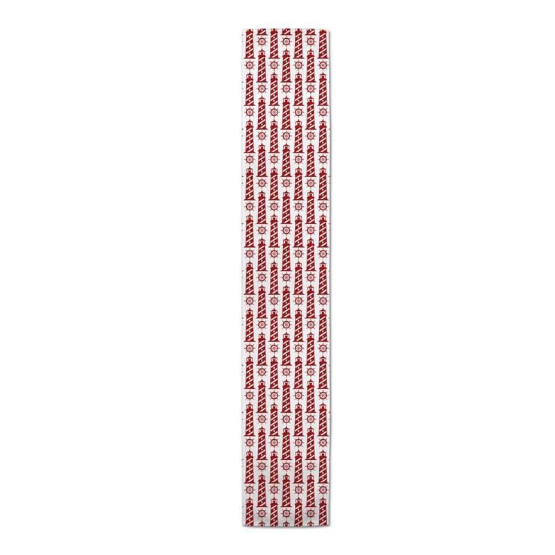 Mclain Geometric Table Runner, 72" L x 16" W, Rose