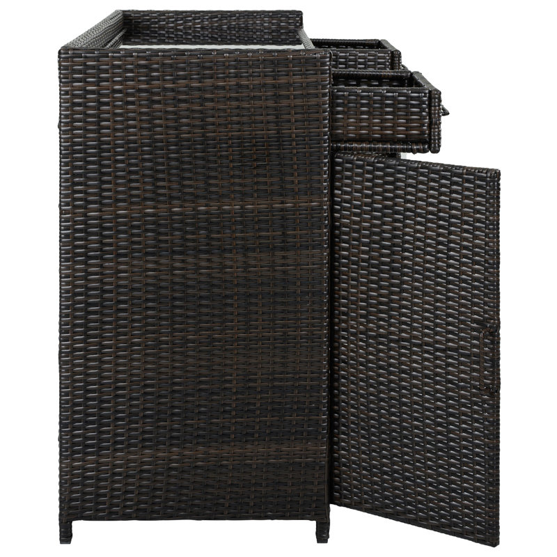 Buffet 2 portes, Noir / brun